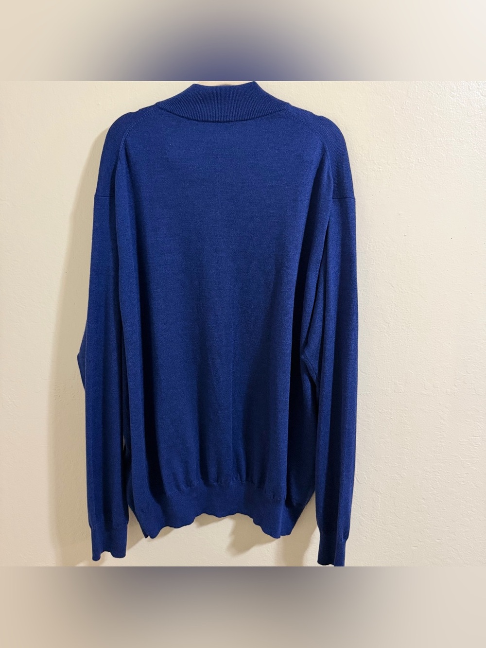 Peter Millar Merino Wool Silk Quarter Zip Sweater Blue Pullover Mens XXL NWOT - Picture 8 of 9
